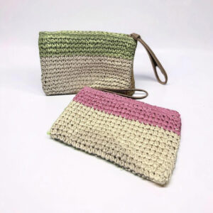 Raffia Colorblock Wristlet – Beach & Summer Ready